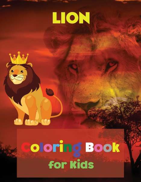 Nancy Barrett: LION Coloring Book for Kids, Buch