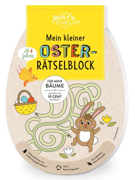 Pen2nature: Mein kleiner Oster-Rätselblock für Kinder ab 4 Jahren, Buch
