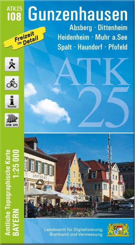 ATK25-I08 Gunzenhausen (Amtliche Topographische Karte 1:25000), Karten