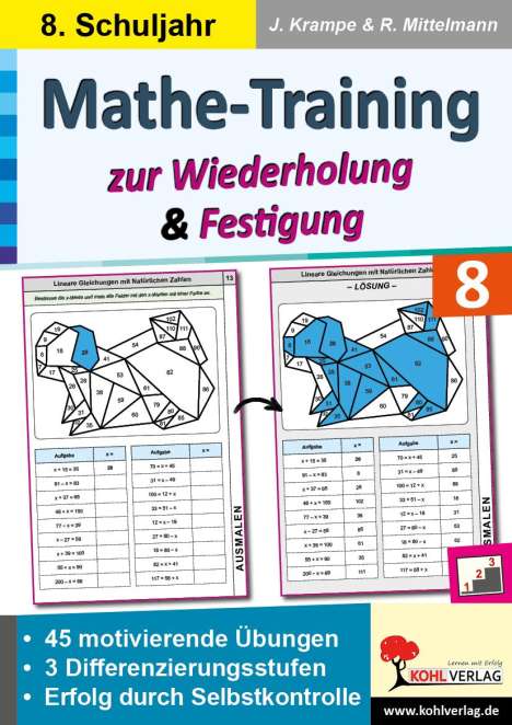 Jörg Krampe: Mathe-Training zur Wiederholung und Festigung / Klasse 8, Buch