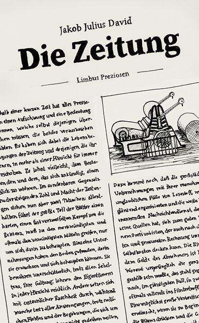 Jakob Julius David: Die Zeitung, Buch
