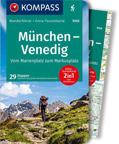 Raphalea Moczynski: KOMPASS Wanderführer München, Venedig, Vom Marienplatz zum Markusplatz, 29 Etappen, Buch