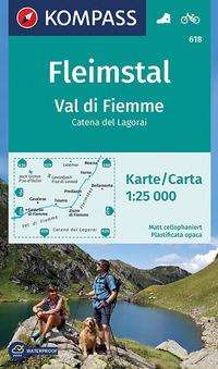 KOMPASS Wanderkarte 618 Fleimstal, Val di Fiemme, Catena dei Lagorai 1:25.000, Karten
