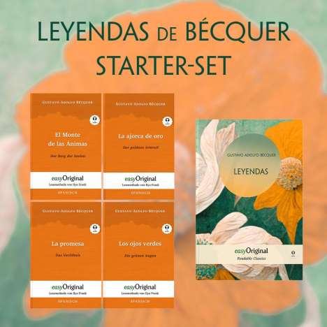 Gustavo Adolfo Bécquer: Leyendas (mit Audio-Online) - Starter-Set - 5 Hefte, 5 Bücher
