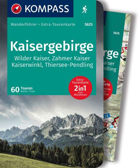 Walter Theil: KOMPASS Wanderführer Kaisergebirge, 60 Touren mit Extra-Tourenkarte, Buch