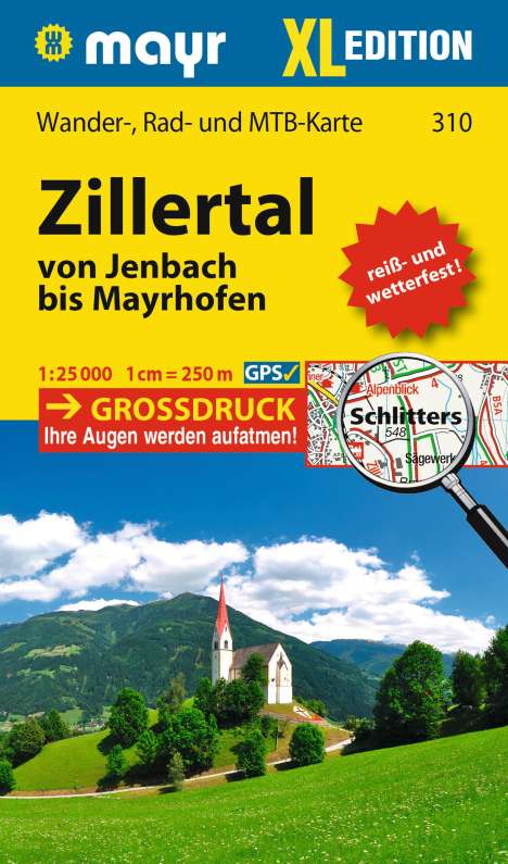 Mayr Wanderkarte Zillertal - Von Jenbach bis Mayrhofen XL 1:25.000, Karten