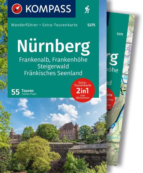 KOMPASS Wanderführer Nürnberg, Frankenalb, Frankenhöhe, Steigerwald, Fränkisches Seenland, 55 Touren mit Extra-Tourenkarte, Buch