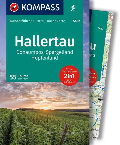 KOMPASS Wanderführer Hallertau, Donaumoos, Spargelland, Hopfenland, 55 Touren mit Extra-Tourenkarte, Buch