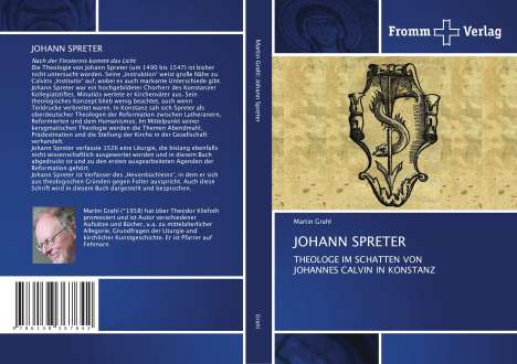 Martin Grahl: Johann Spreter, Buch