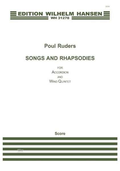 Poul Ruders: Songs and Rhapsodies for Accordion and Wind Quintet (Score), Noten