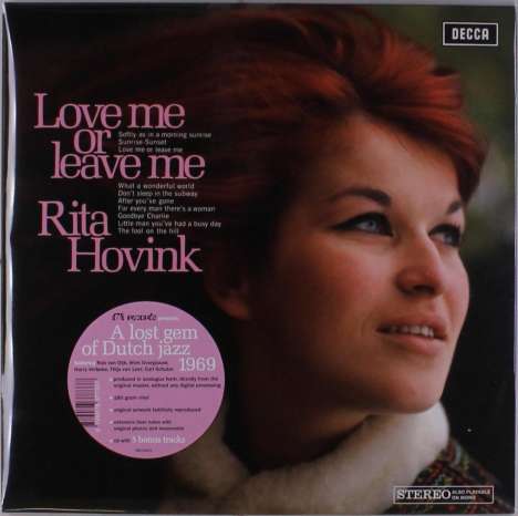 Rita Hovink: Love Me Or Leave Me (180g), 1 LP und 1 CD