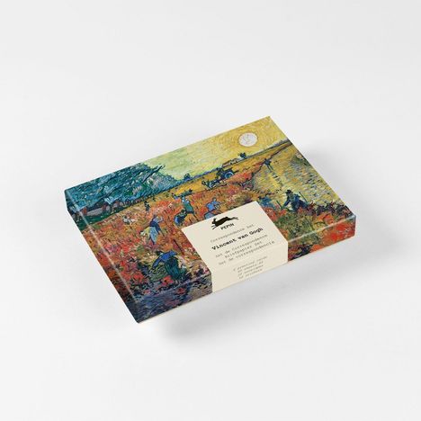 PEPIN Correspondence set, Vincent van Gogh. Auf der Verpackung ist ein Feldgemälde in kräftigen Farben abgebildet.