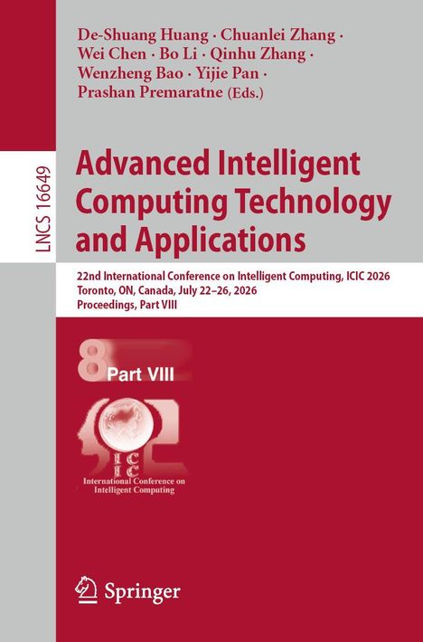Titel: Advanced Intelligent Computing Technology and Applications. Rotes und graues Design. Springer-Logo unten.