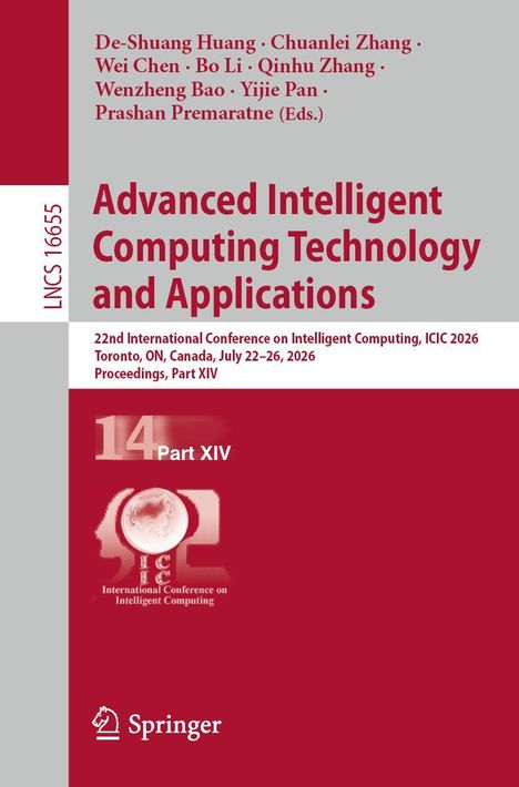 Advanced Intelligent Computing Technology and Applications; Konferenz, Toronto 2026; Springer-Logo unten.