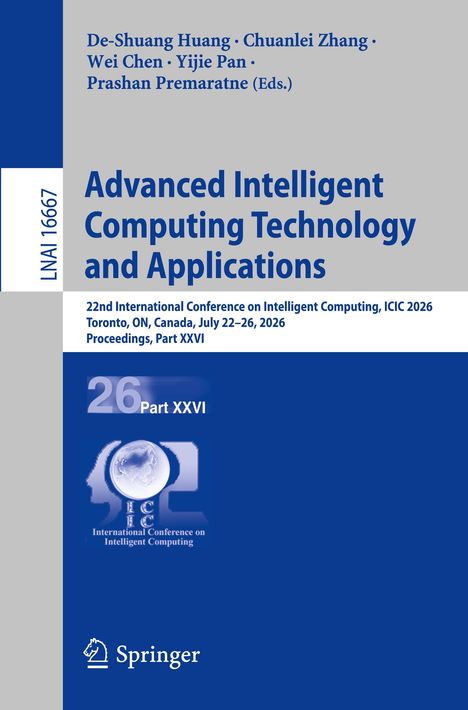 Titel: Advanced Intelligent Computing Technology and Applications. Konferenz: ICIC 2026, Toronto. Logo unten.