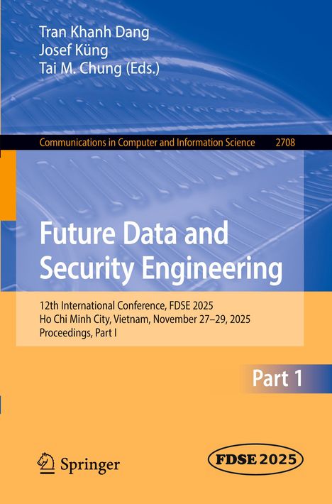 Titel: "Future Data and Security Engineering". Veranstaltung in Vietnam, November 27–29, 2025. Springer-Logo unten links.