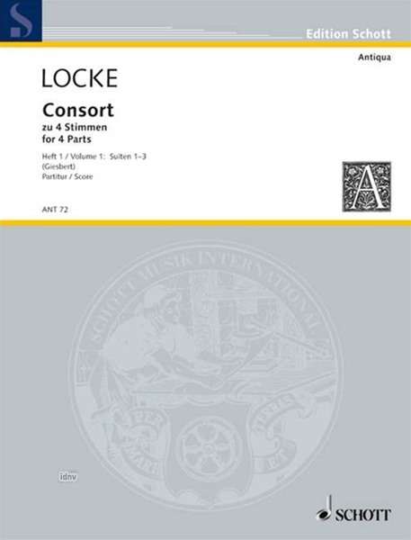 Matthew Locke: Locke,M.            :Consort /P /4BEL INSTR /GH, Noten