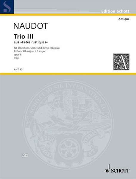 Jacques-Christophe Naudot: Trio III C-Dur op. 8, Noten