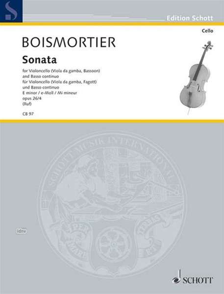 Joseph Bodin de Boismortier: Sonata op. 26, Noten