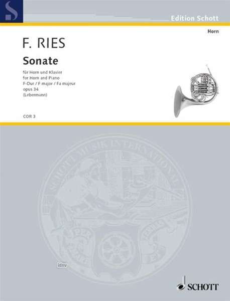 Ferdinand Ries: Sonate F-Dur op. 34, Noten