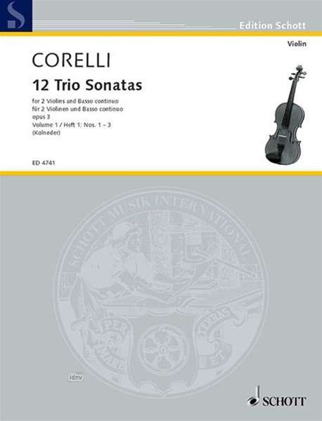Arcangelo Corelli: 12 Triosonaten op. 3, Noten