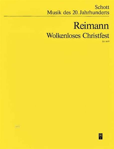 Aribert Reimann: Wolkenloses Christfest, Noten