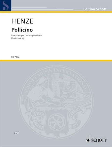 Hans Werner Henze: Pollicino, Noten