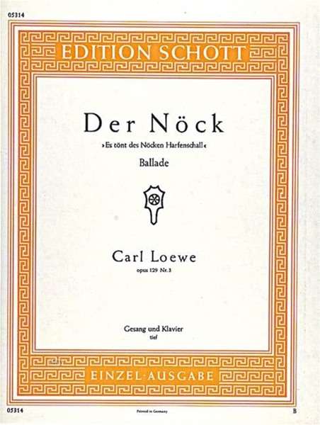 Carl Loewe: Der Nöck C-Dur op. 129/3, Noten
