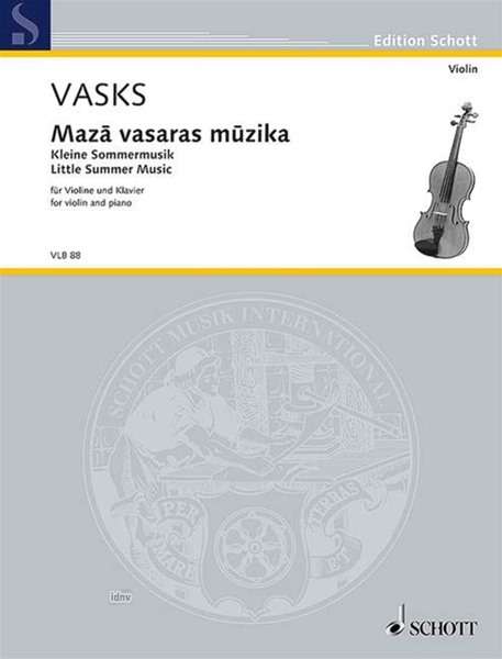 Peteris Vasks: Kleine Sommermusik, Noten