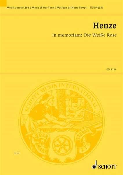 Hans Werner Henze: In memoriam: Die Weiße Rose, Noten