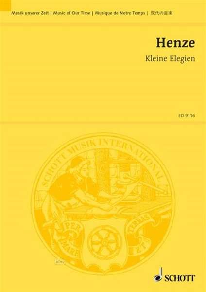 Hans Werner Henze: Kleine Elegien für alte Instru, Noten
