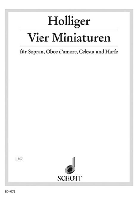Heinz Holliger: Vier Miniaturen, Noten