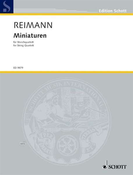 Aribert Reimann: Miniaturen, Streichquartett, P, Noten