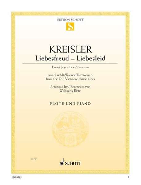 Fritz Kreisler: Liebesfreud - Liebesleid, Noten