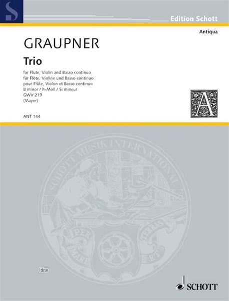 Christoph Graupner: Trio h-Moll GWV 219, Noten