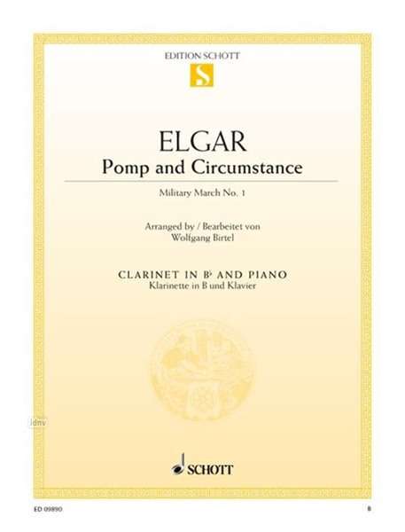 Elgar, E: Pomp and Circumstance/Klarinette in B u. Klavier, Noten