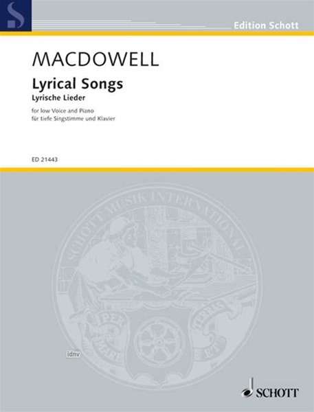 Edward MacDowell: Lyrische Lieder, Noten