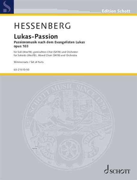 Kurt Hessenberg: Lukas - Passion op. 103, Noten