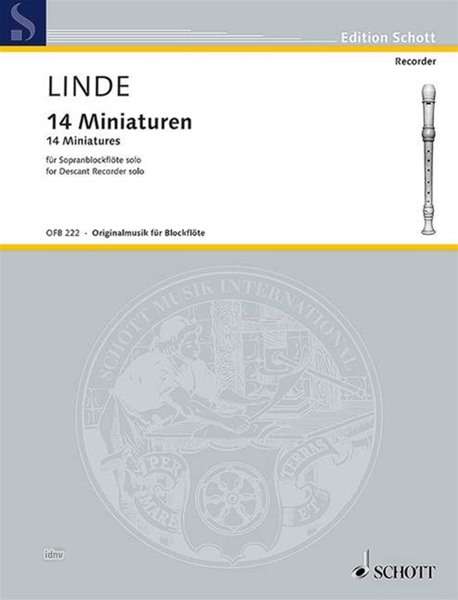 Hans-Martin Linde: 14 Miniaturen (2013), Noten