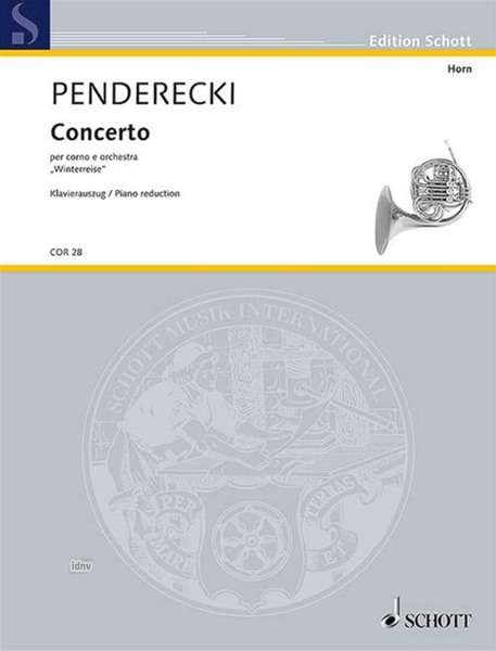 Krzysztof Penderecki: Concerto (2007 (2008)), Noten