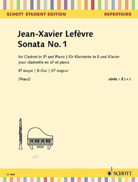 Jean Xavier Lefevre: Sonata No. 1 B-Dur, Noten
