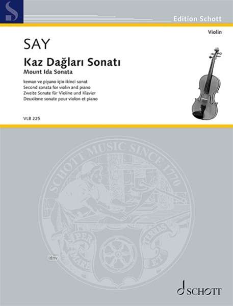 Fazil Say: Kaz Daglar Sonat (Mount Ida Sonata) op. 82 (2019), Noten