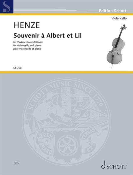Hans Werner Henze: Souvenir à Albert et Lil für Violoncello und Klavier (1950), Noten