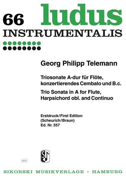 Georg Philipp Telemann: Triosonate A-Dur TWV42:A6, Noten
