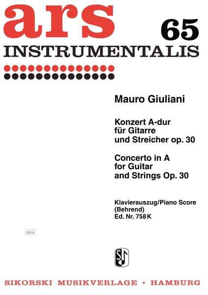 Mauro Giuliani: Konzert A-Dur op. 30, Noten