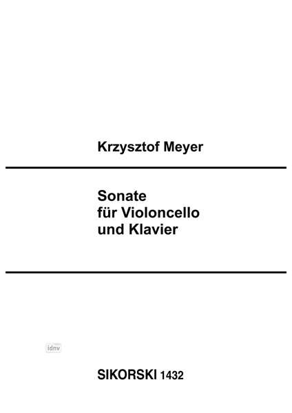 Krzysztof Meyer: Sonate, Noten