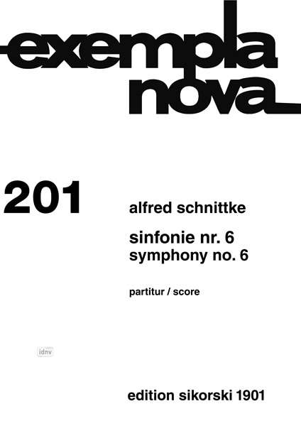 Alfred Schnittke: Sinfonie Nr. 6, Noten