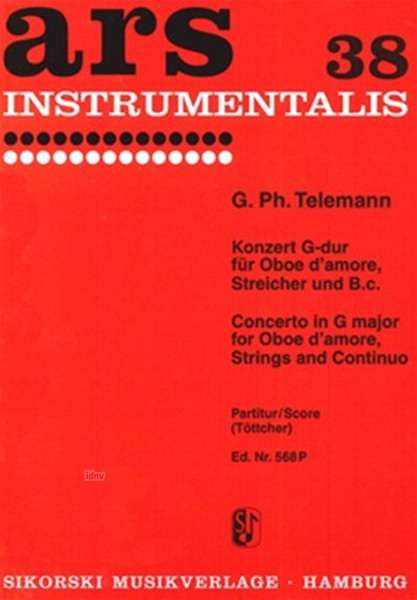Georg Philipp Telemann: Konzert G-Dur TWV 51:G3, Noten