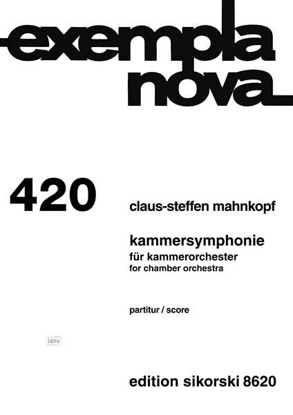 Claus-Steffen Mahnkopf: Kammersymphonie 1, Noten