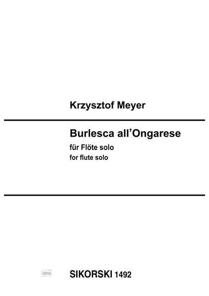 Krzysztof Meyer: Burlesca all'Ongarese, Noten